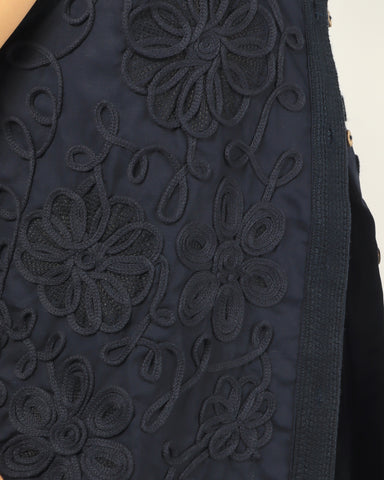 Embroidered Linen Vest
