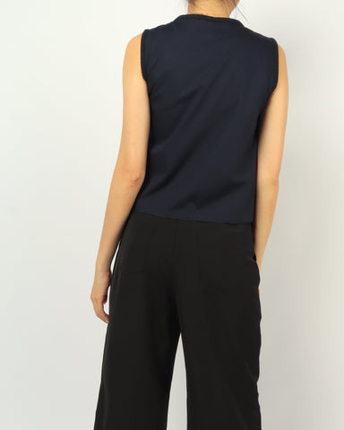 Embroidered Linen Vest
