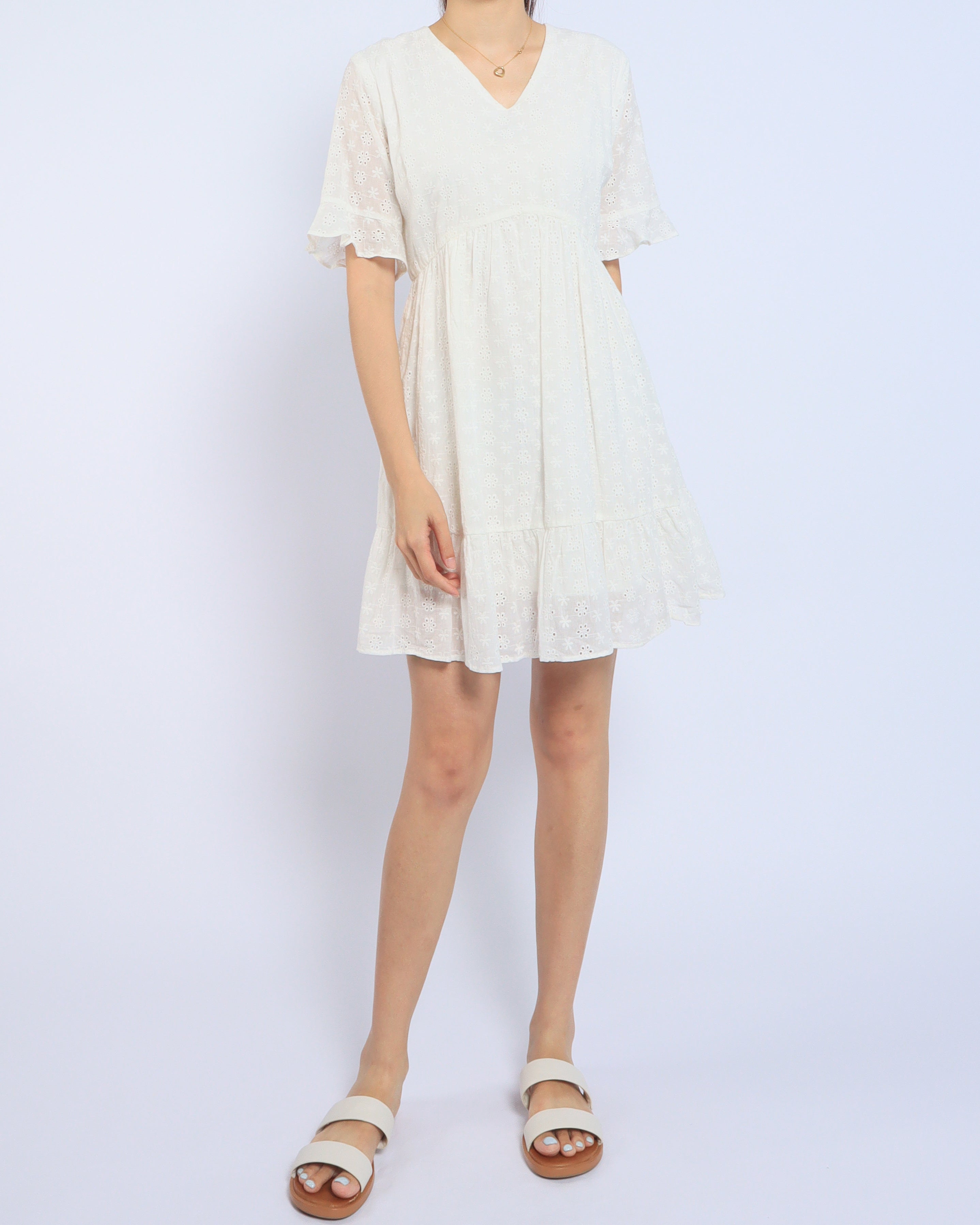 Eyelet Babydoll Dress