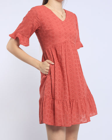 Eyelet Babydoll Dress