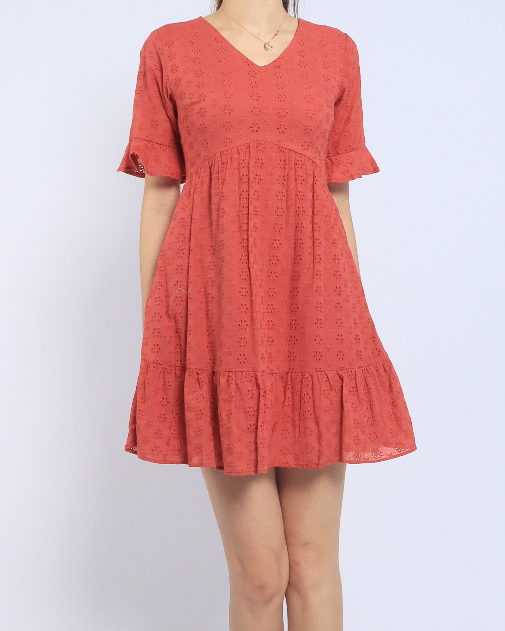 Eyelet Babydoll Dress