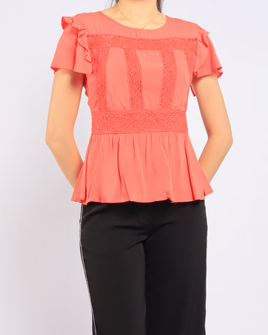 Eyelet Princess Sleeved Top
