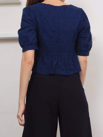 Eyelet Sleeved Top