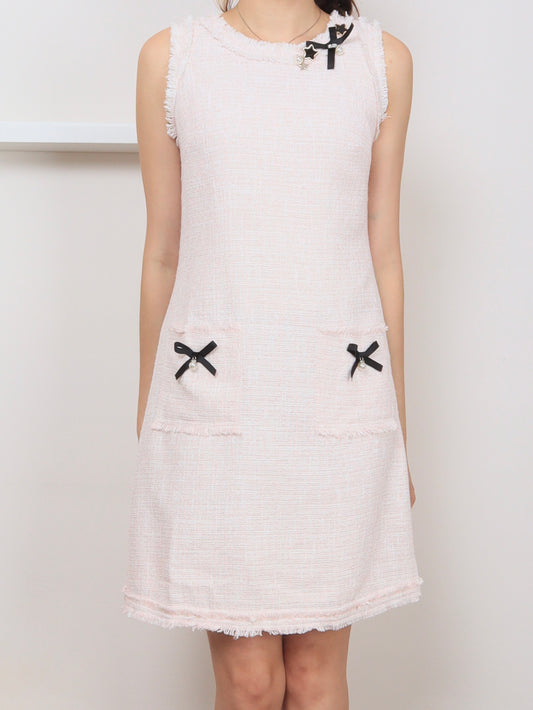 Dangle Ribbons Shift Dress, women's dress - Ferlicious Singapore