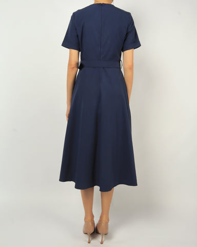 Floral Applique Midi Dress