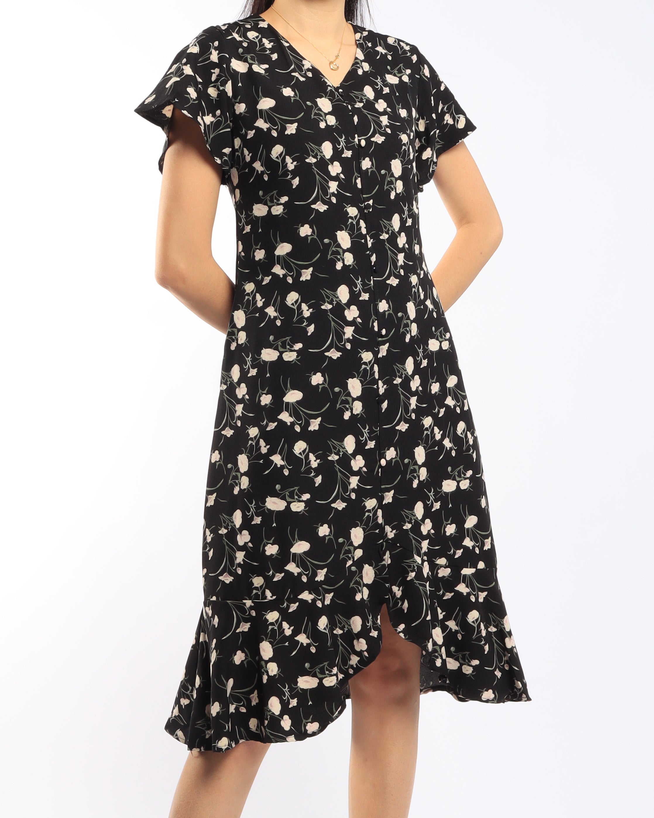 Floral Hi Low Mermaid Dress