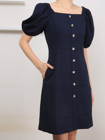 Forest Glow Dress - Navy