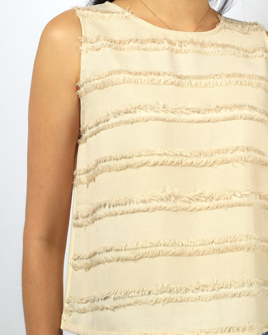 Frayed Stripe Top