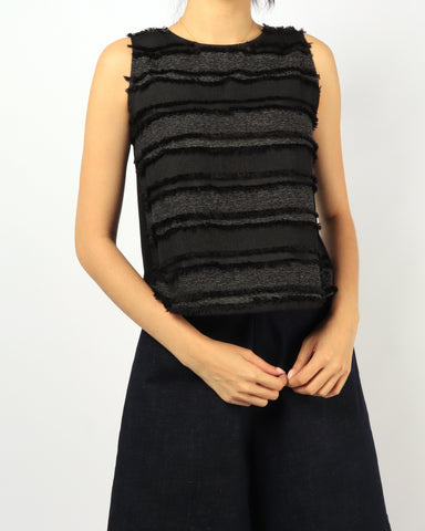 Frayed Stripe Top