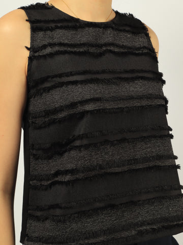 Frayed Stripe Top