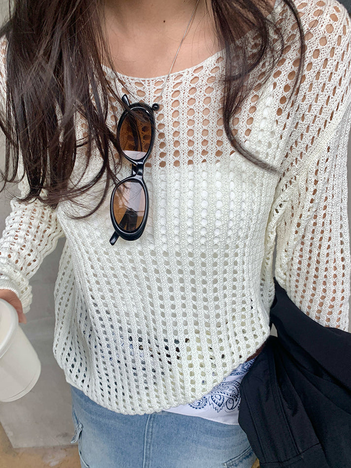 Hollow Out Knit Top