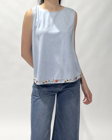 Back Overlap Velvety Top