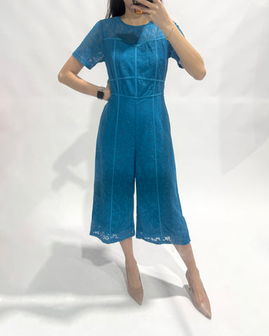 Lace Jumpsuit - Blue