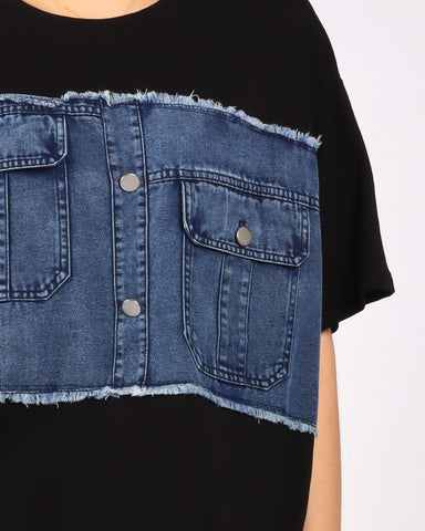 Boxy Denim Top