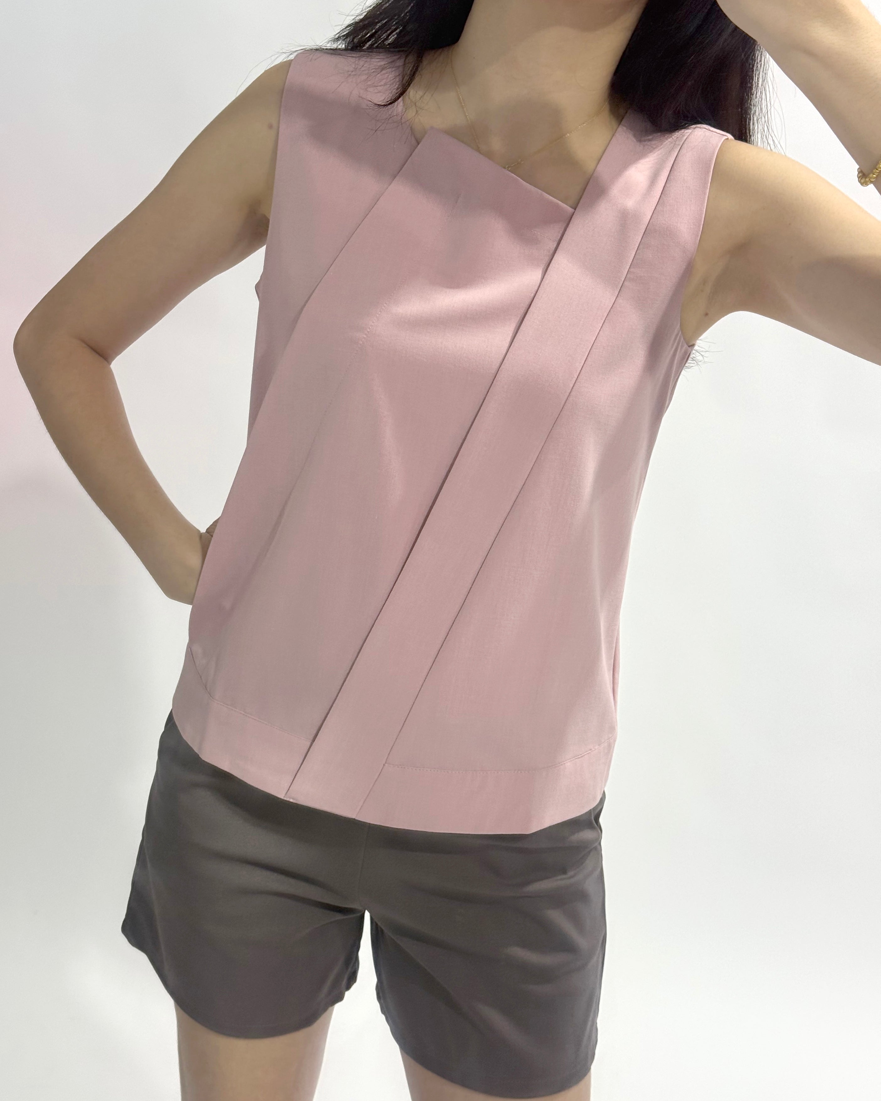 Axis Fold Top - Pink - Ferlicious