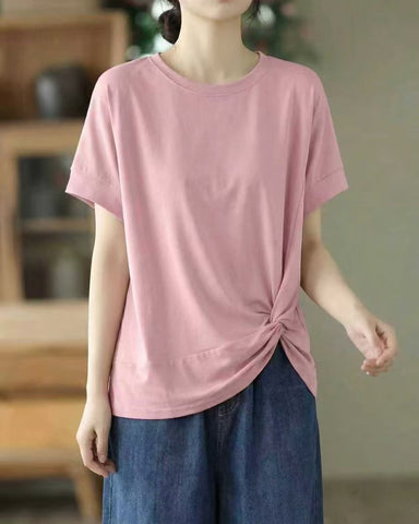 Irregular Twist Knot Basic Tee
