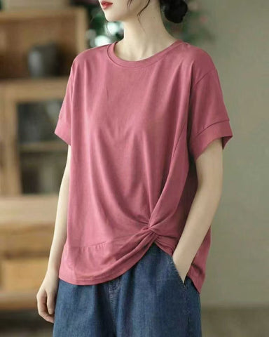 Irregular Twist Knot Basic Tee