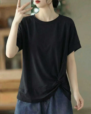 Irregular Twist Knot Basic Tee