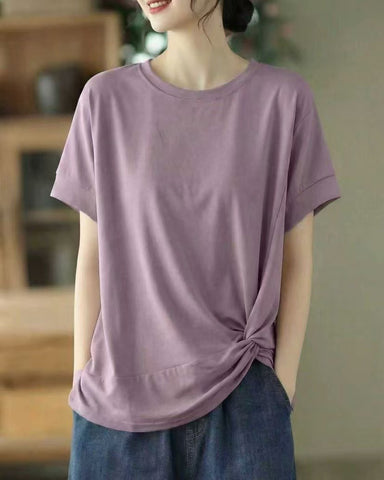 Irregular Twist Knot Basic Tee
