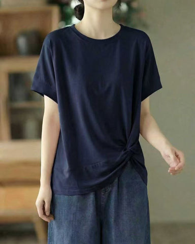 Irregular Twist Knot Basic Tee