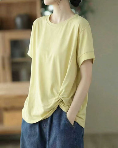 Irregular Twist Knot Basic Tee