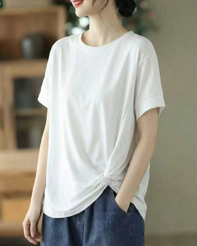Irregular Twist Knot Basic Tee