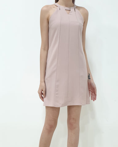 Keyhole Shift Dress - Pink