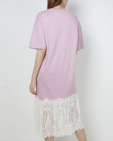 Lace Hem Midi Dress
