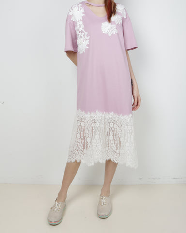 Lace Hem Midi Dress