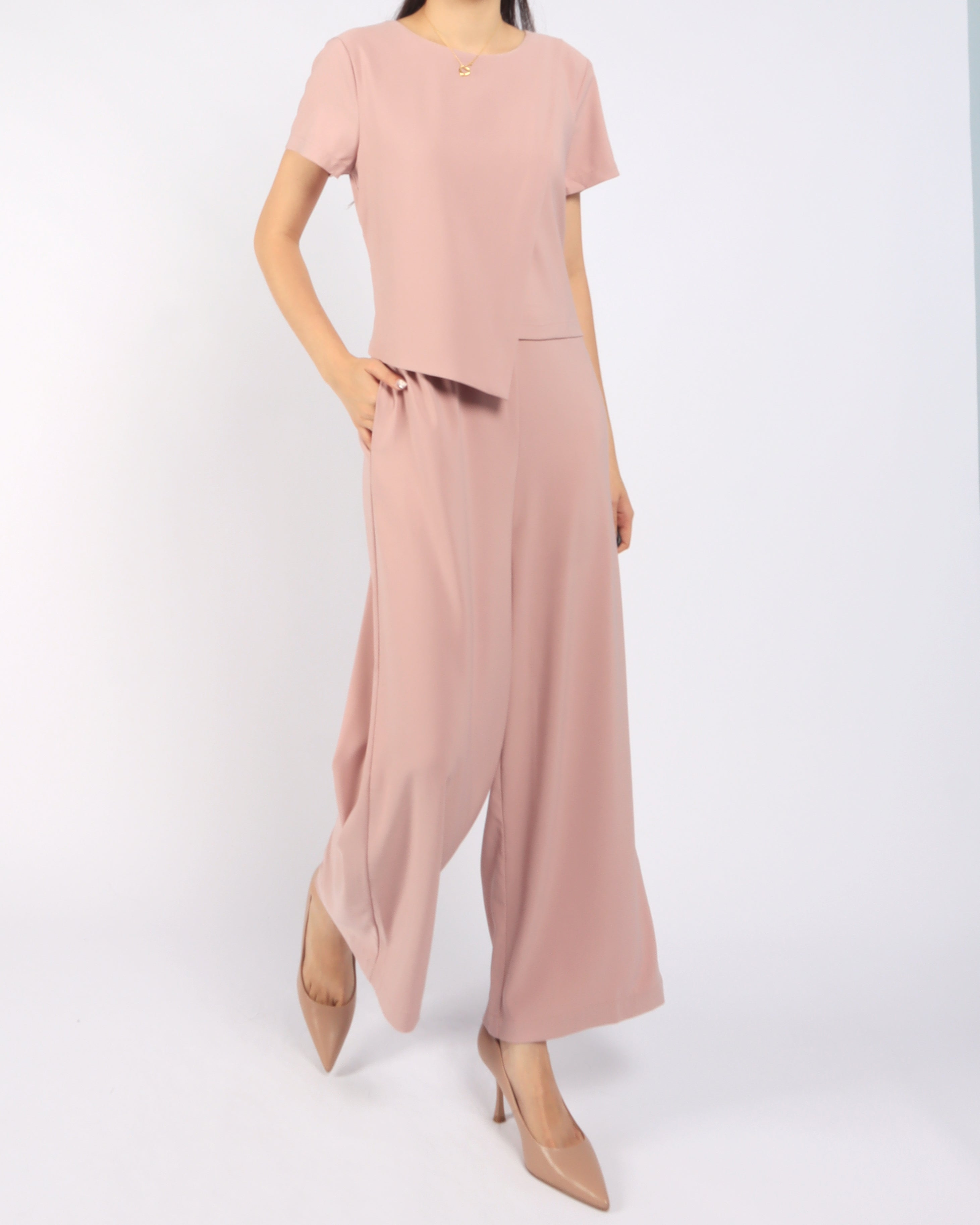 Layered Sleeved Jumpsuit