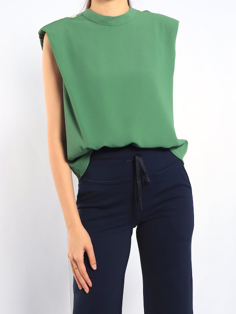 Light Shoulder Padded Top, women's top - Ferlicious Singapore