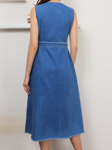 Skylar Denim Midi Dress - Light