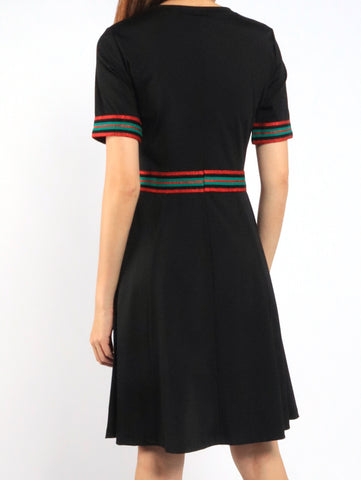 Sporty Trim Swing Dress