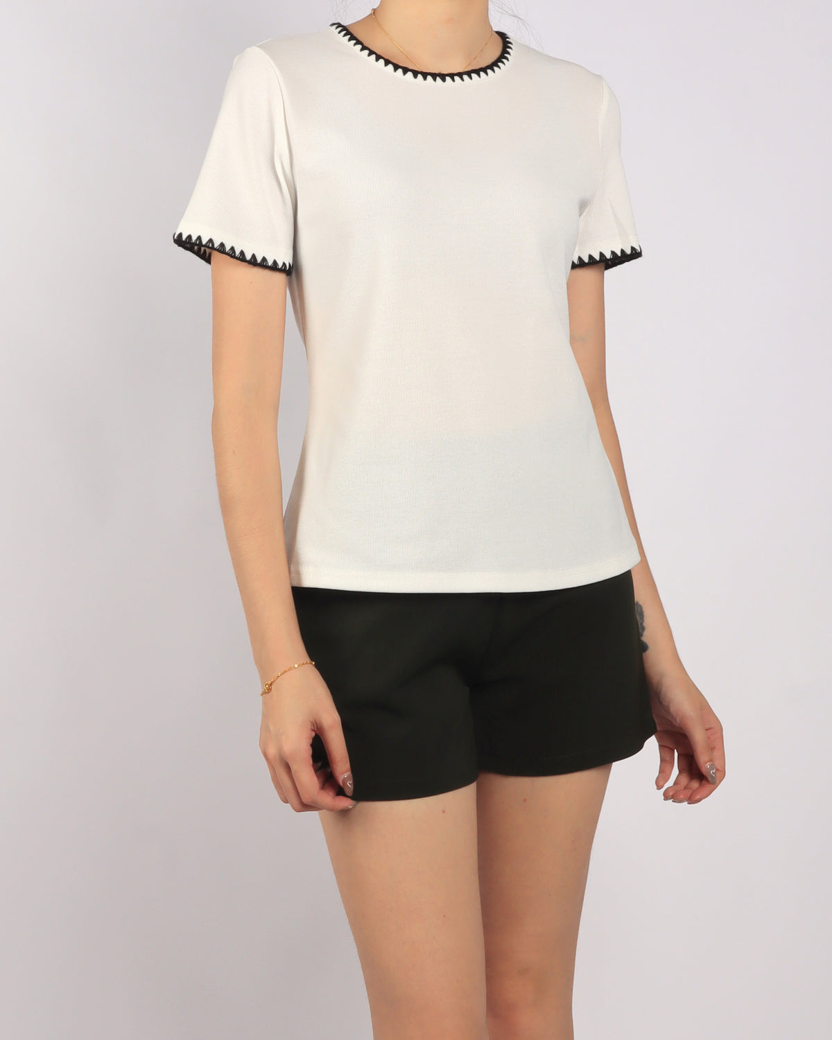 Stitched Outline Top, women's top - Ferlicious Singapore