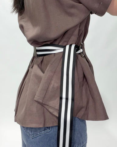 Strap Waist Batwing Top