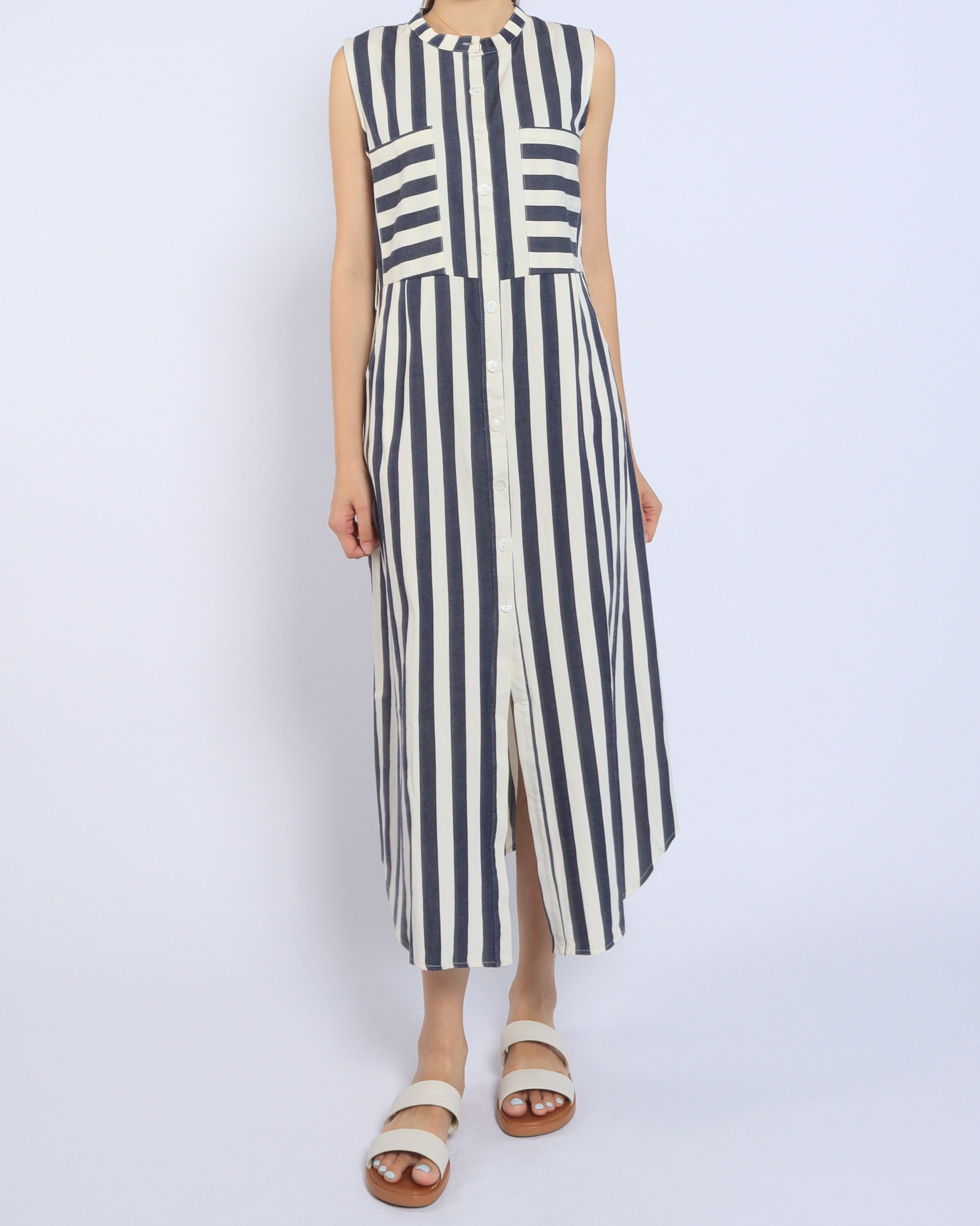 Stripes Button Down Maxi
