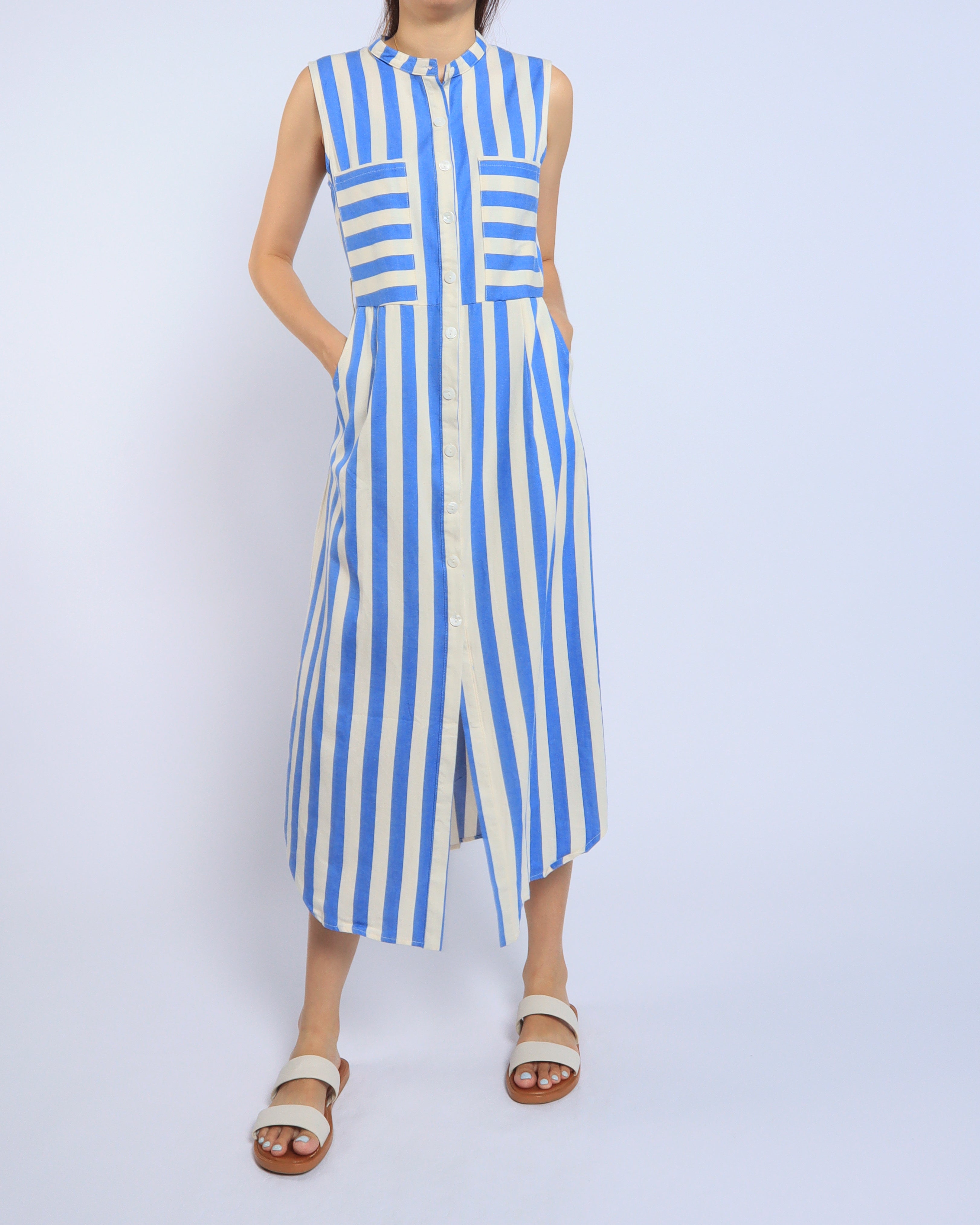 Stripes Button Down Maxi