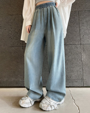 Tencel Denim Pull Up Pants
