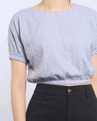 The Airelle Eyelet Crop Top