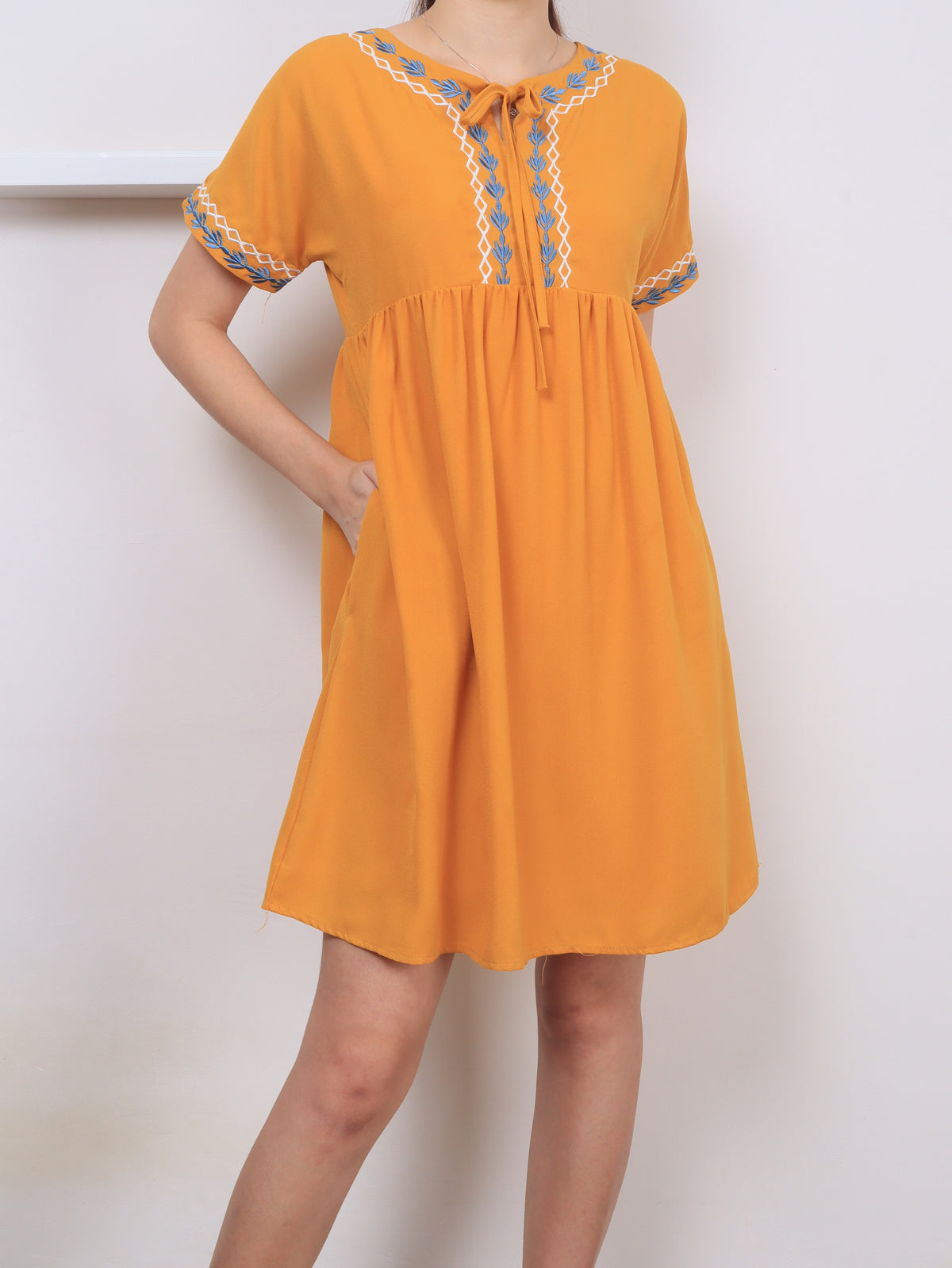 Tie Front Babydoll Dress - Ferlicious Singapore (view 8)