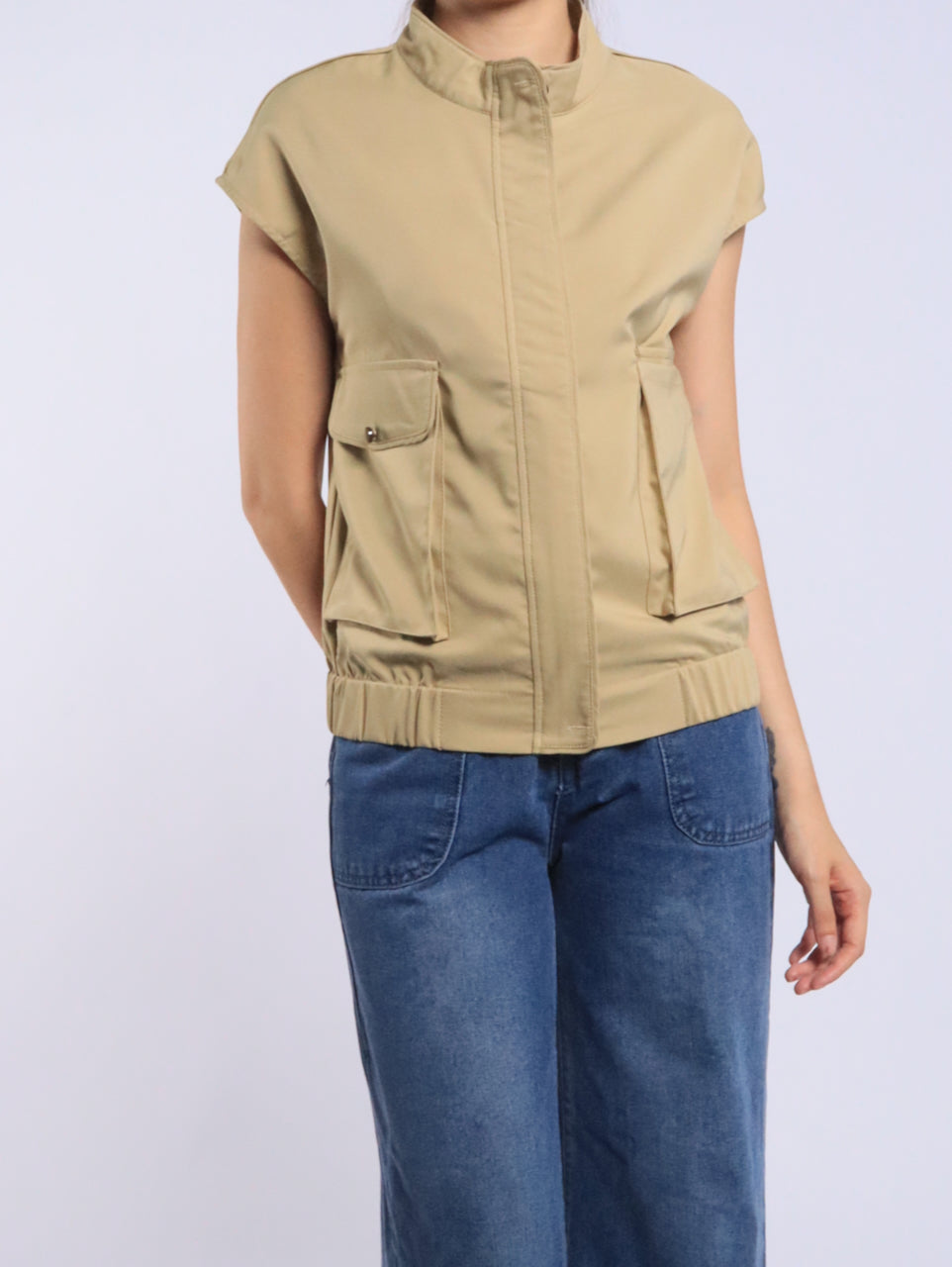 Utility Cargo Vest - Beige