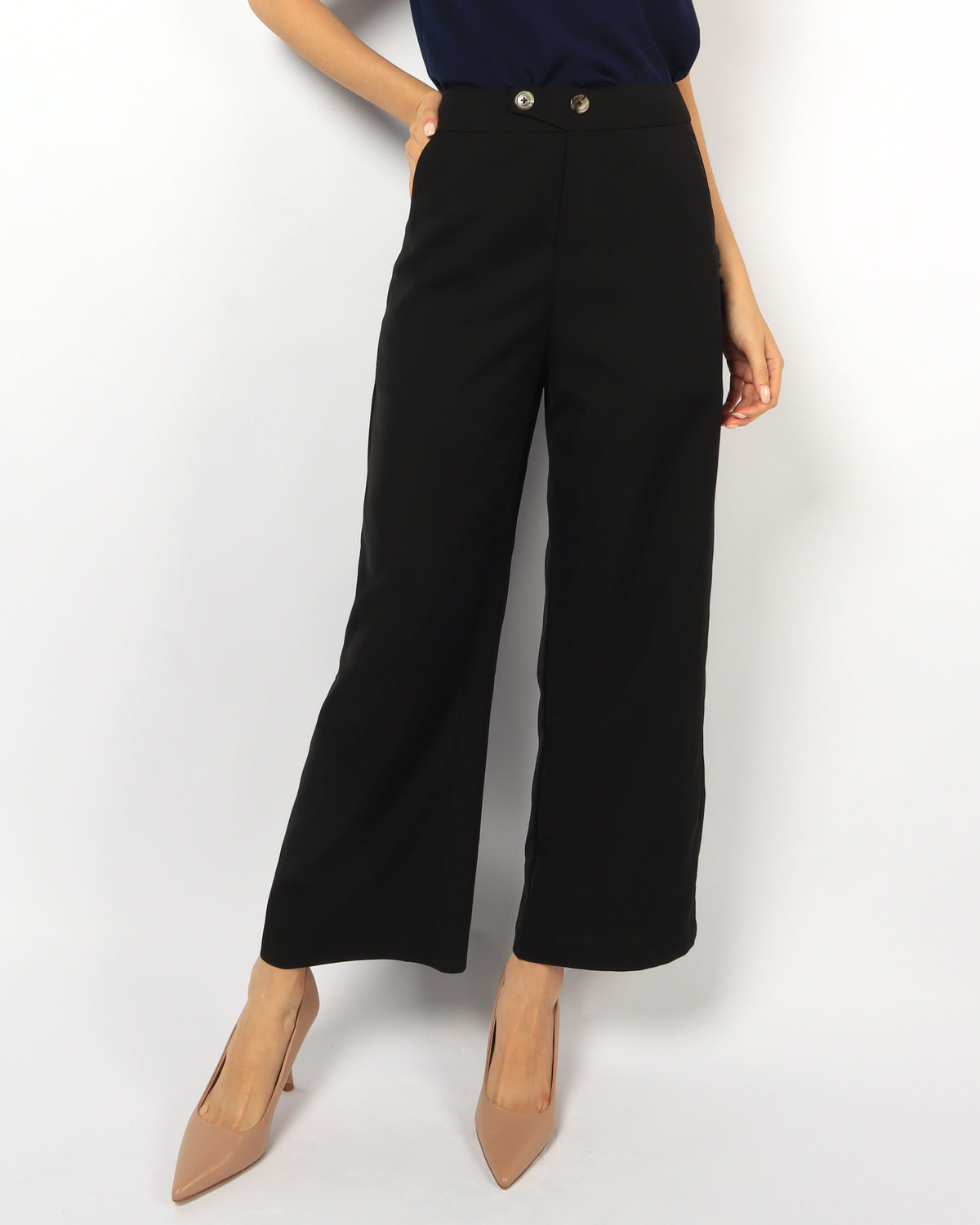 Wide Leg Trousers, women's pants - Ferlicious Singapore