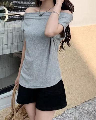 Wide Neck Off Shoulder Top