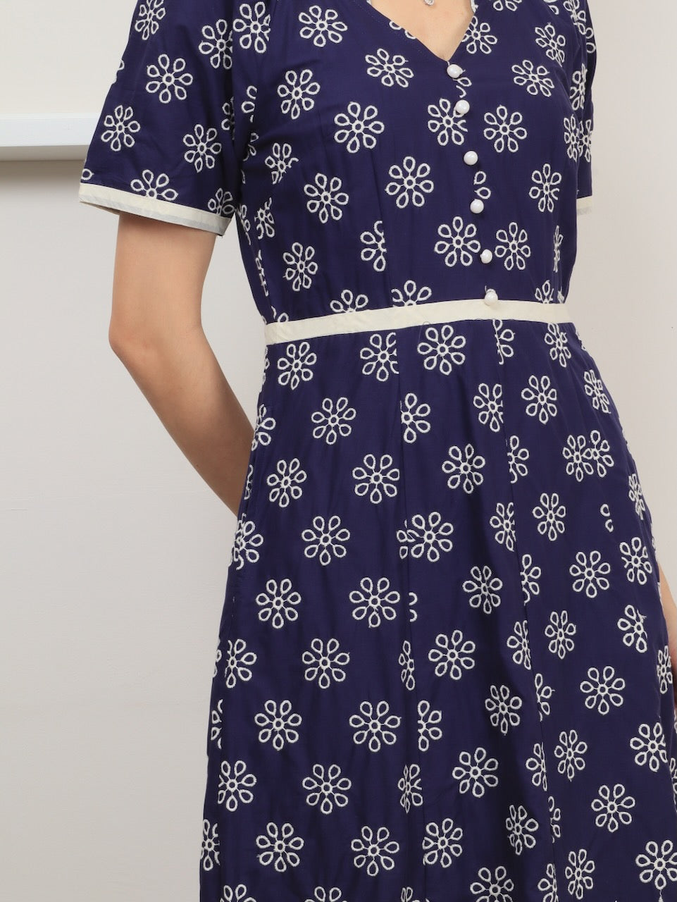 Willow Embroidery Midi Dress