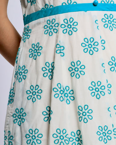 Willow Embroidery Midi Dress