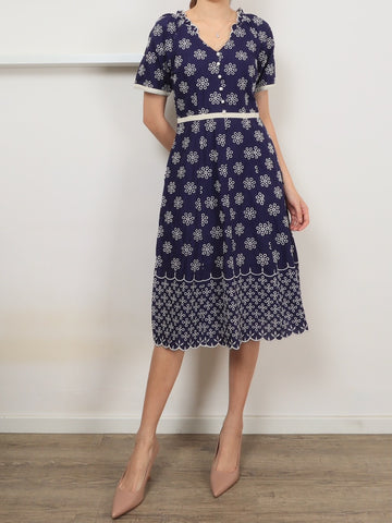 Willow Embroidery Midi Dress