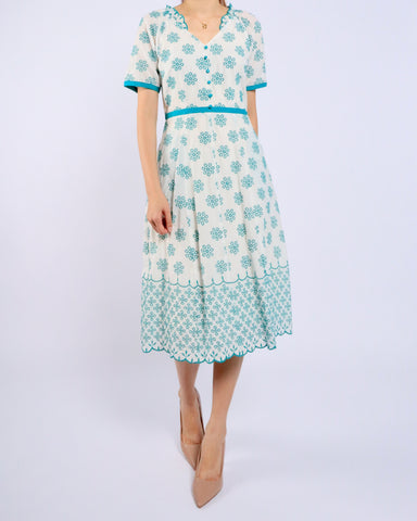 Willow Embroidery Midi Dress