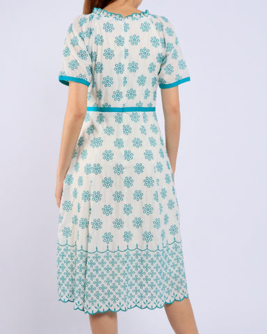Willow Embroidery Midi Dress