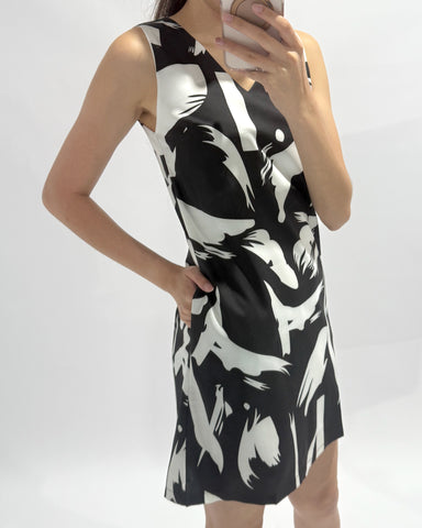 Abstract Print Shift Dress