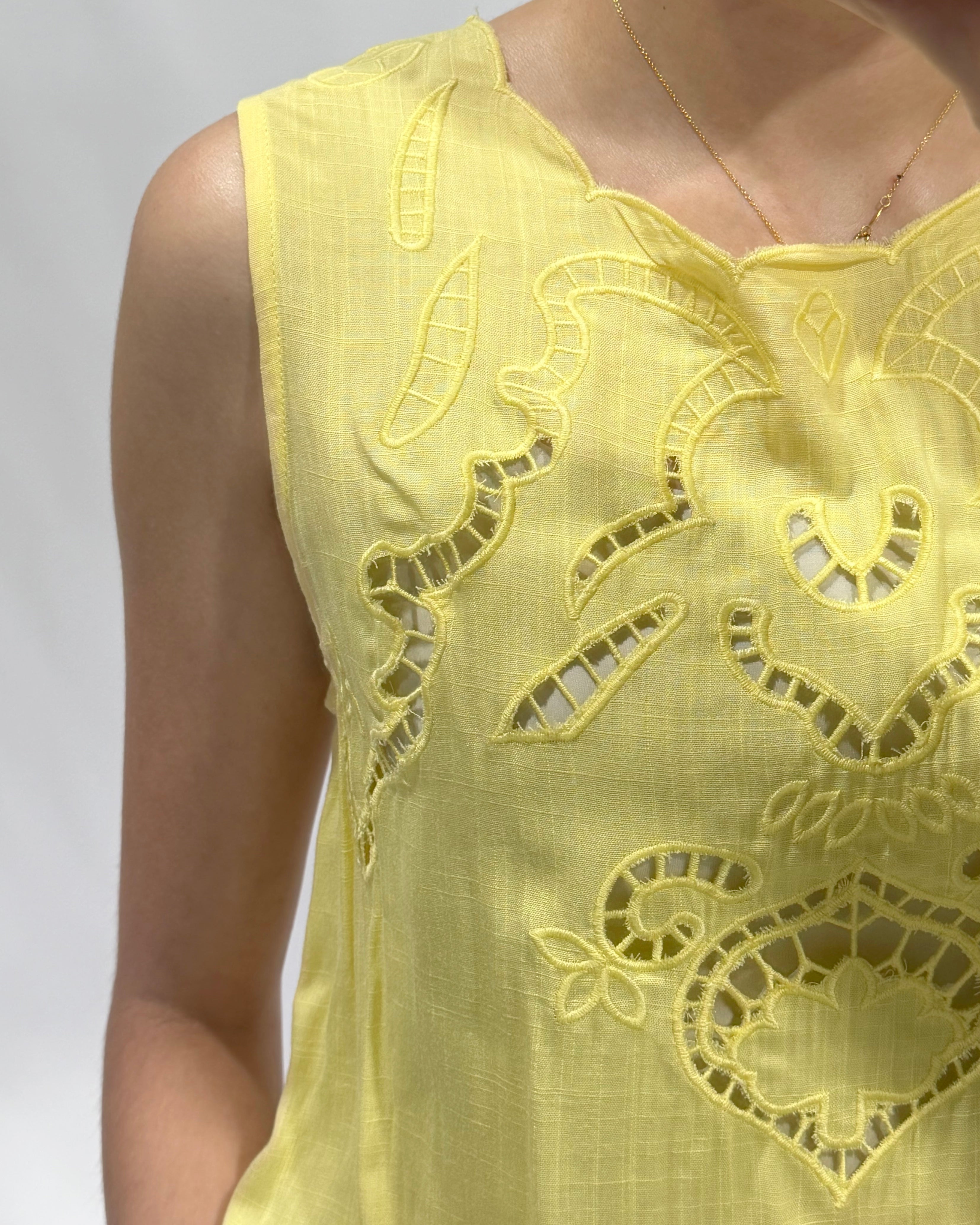 Cut Out Embroidery Top